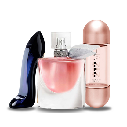 Combo de 3 Parfums - Good Girl de Carolina Herrera, La Vie Est Belle de Lancôme et 212 VIP Rosé de Carolina Herrera [100 ml chacun]